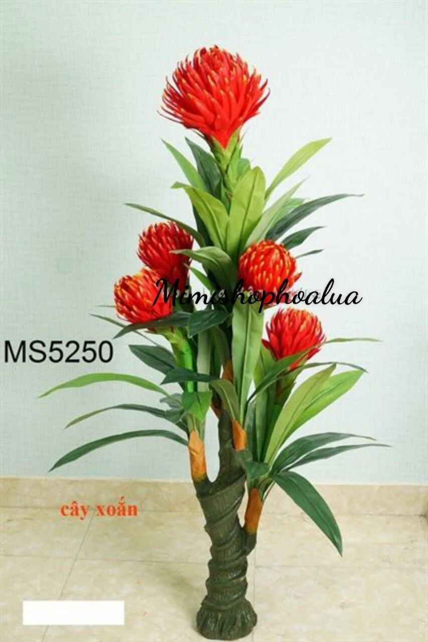 Cây đại lộc - cây hoa giả trang trí cao 1,6met, hoa to đẹp