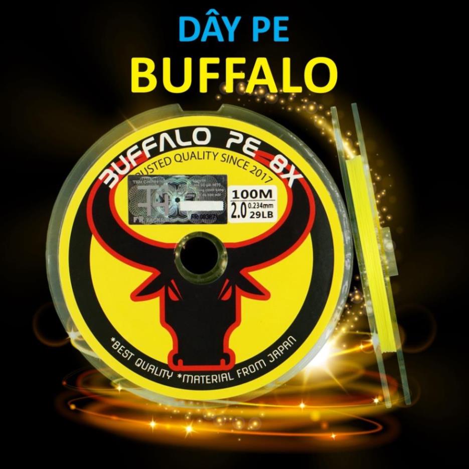 Dù câu cá X8 Buffalo hàng chính hãng gồm 8 lõi lụa siêu dai bền chắc khỏe