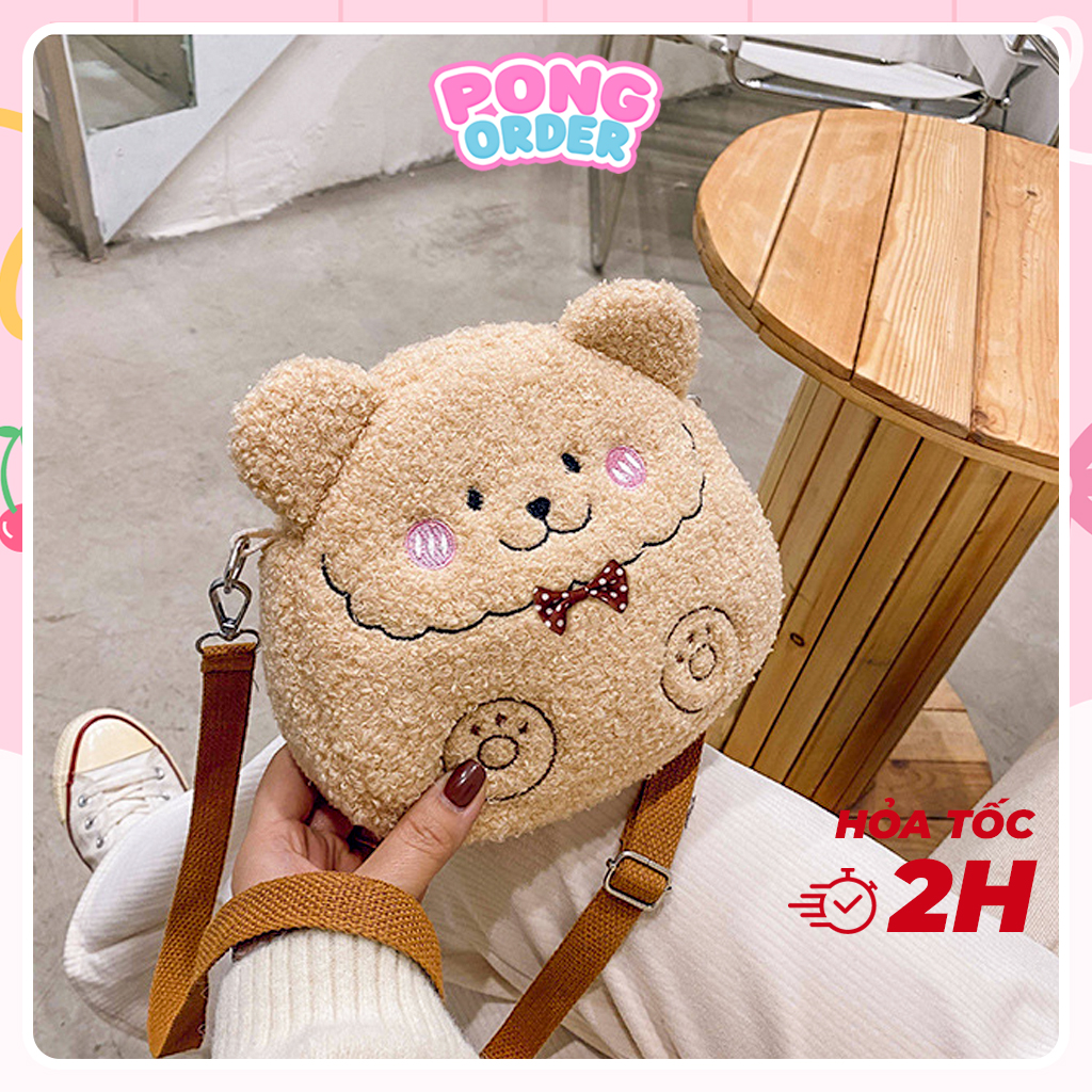 Túi đeo chéo hình gấu bông siêu cute
