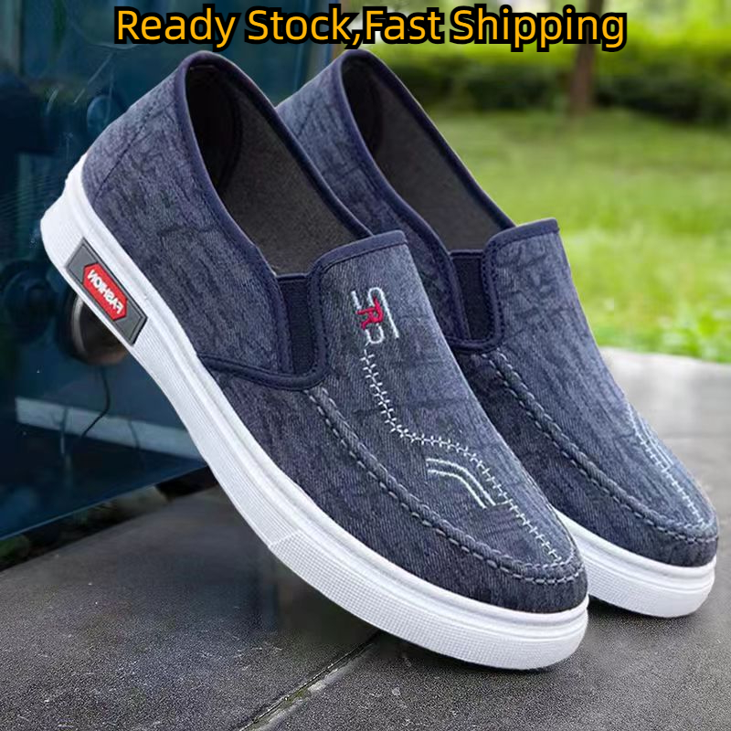 FCTOPEOPLE Giày lười nam Giày thể thao mềm mại bằng vải canvas phẳng phong cách Hàn Quốc mới Giày vải thường ngày