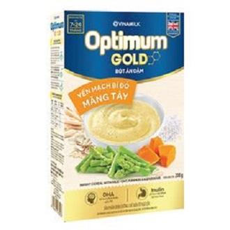 BỘT ĂN DẶM OPTIMUM GOLD YẾN MẠCH BÍ ĐỎ MĂNG TÂY– HỘP 200G