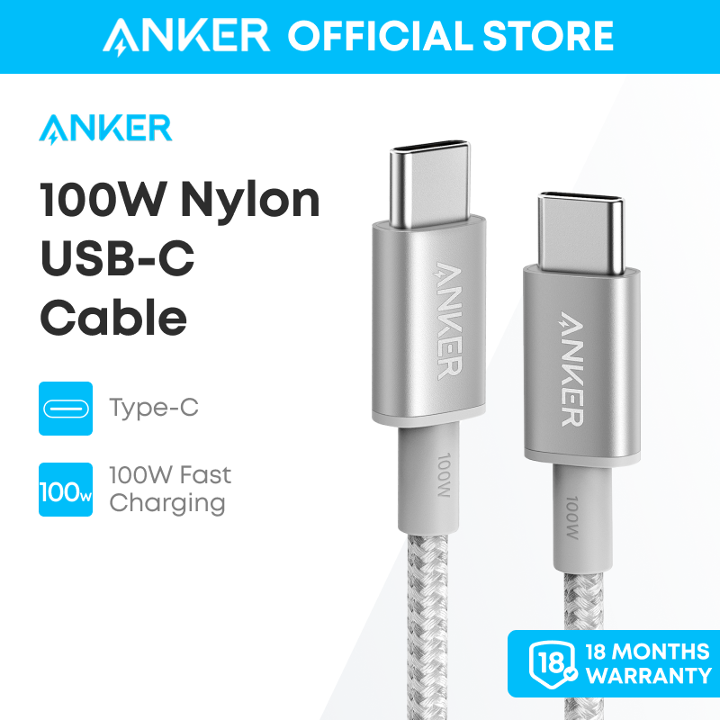 Anker Zolo PD 240W USB C to USB C Cable Braided and Dirt-Free Type C Fast Charging Cable, cáp dock sạc, dây sạc điện thoại, dây sạc iphone, Slim Connector for iPhone 16 Pro Max 15 Series MacBook