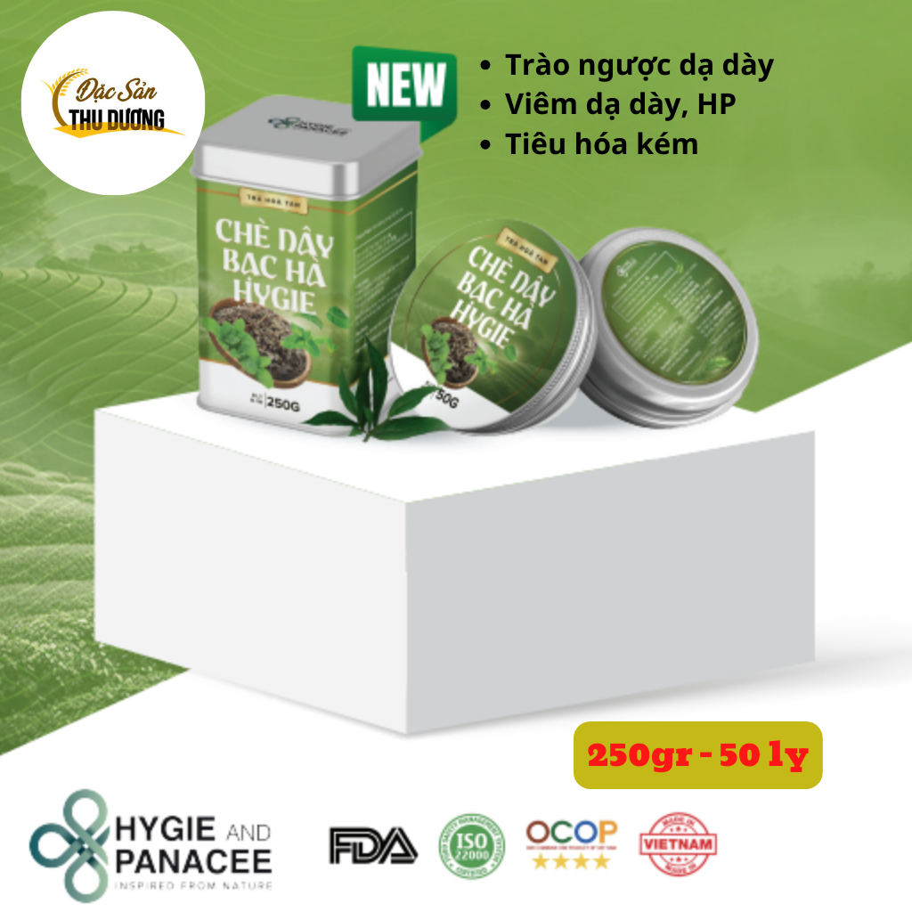 Trà hòa tan Chè Dây Bạc Hà Hygie - Hỗ trợ trào ngược dạ dày, dạ dày HP