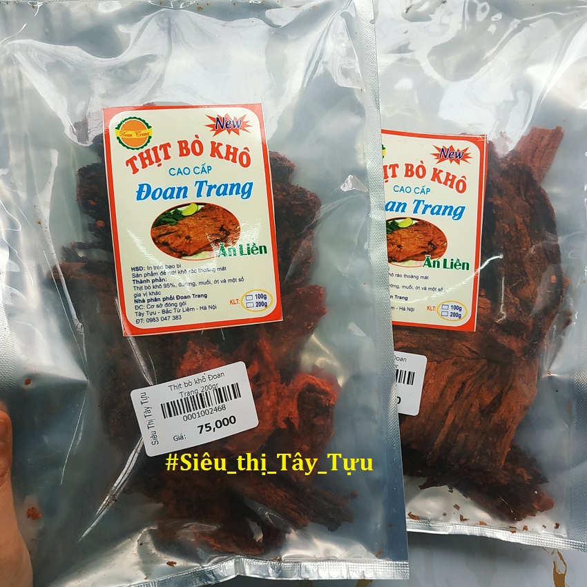 Thịt Bò khô cao cấp/ Bò khô miếng Đoan Trang 200g