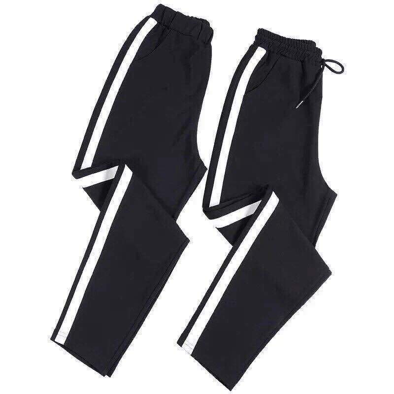 Quần 1 sọc suông unisex - Quần ống suôn 1 sọc - quần 1 line - quần sọc nam nữ nỉ cotton - baggy pants