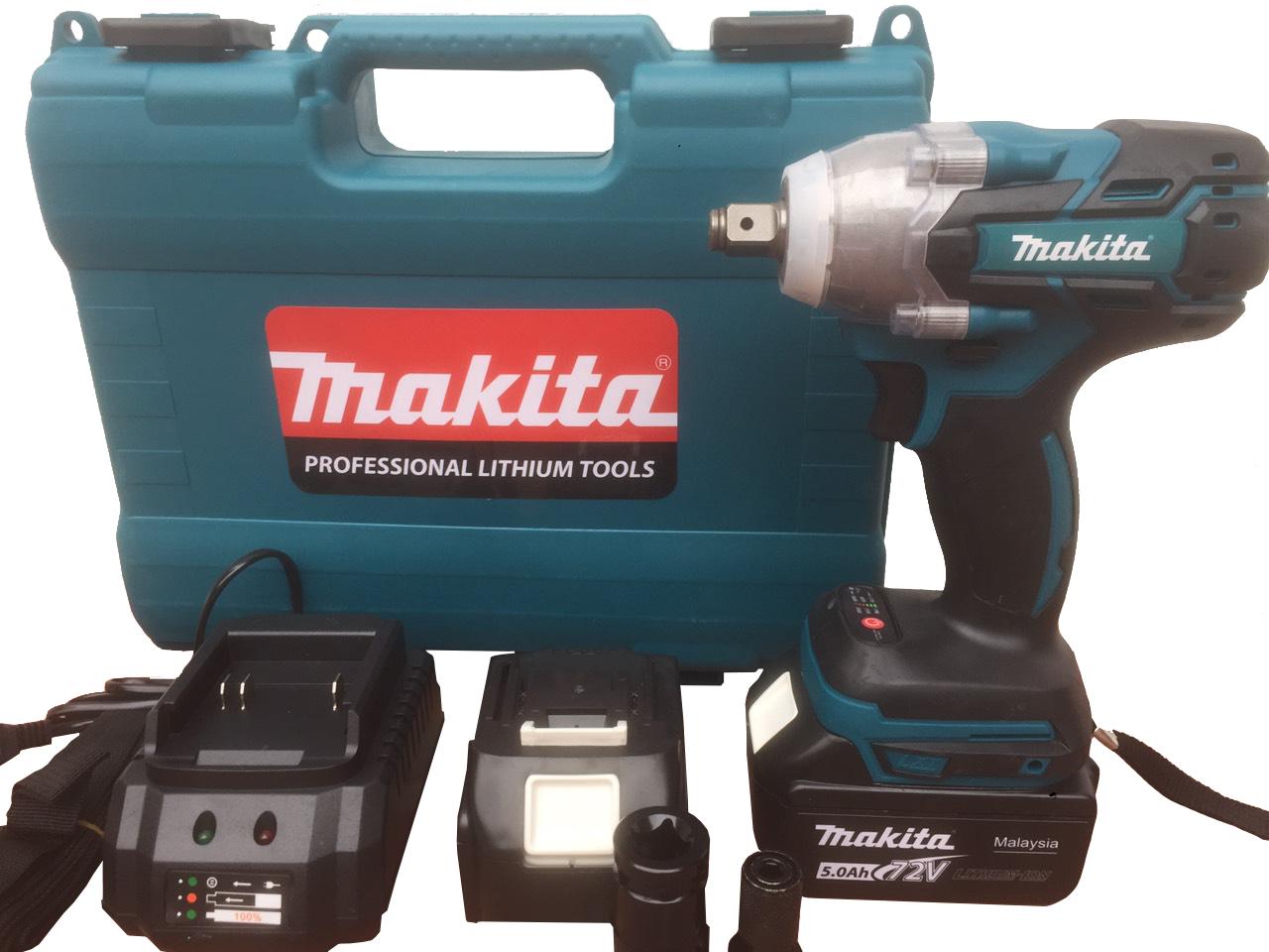 Máy khoan siết bulong dùng pin 72 V. Máy siết bulông , bắn vít, bắn tôn,..Tặng một đầu chuyển đổi,bảo hành 6 tháng