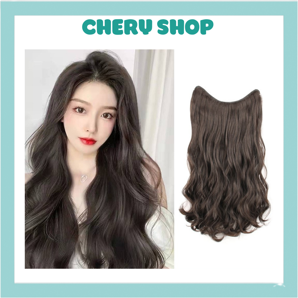 Tóc giả nữ kẹp, tóc kẹp xoăn 6 phím xoăn dợn 45cm siêu dày tự nhiên mã HQ230-45cm