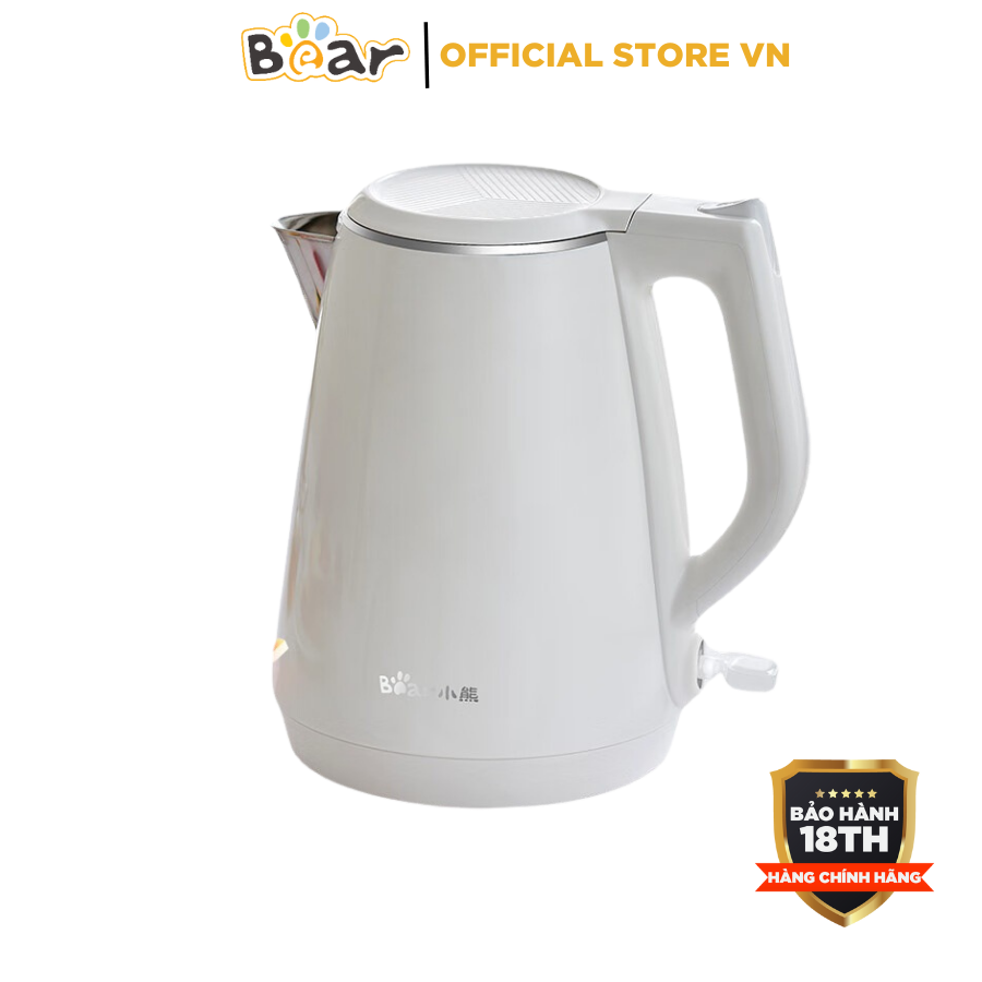 Ấm siêu tốc dung tích 1.5l bear zdh-e15u2, công suất 1500w, đun nước sôi nhanh, inox 304, bảo hành 18 tháng