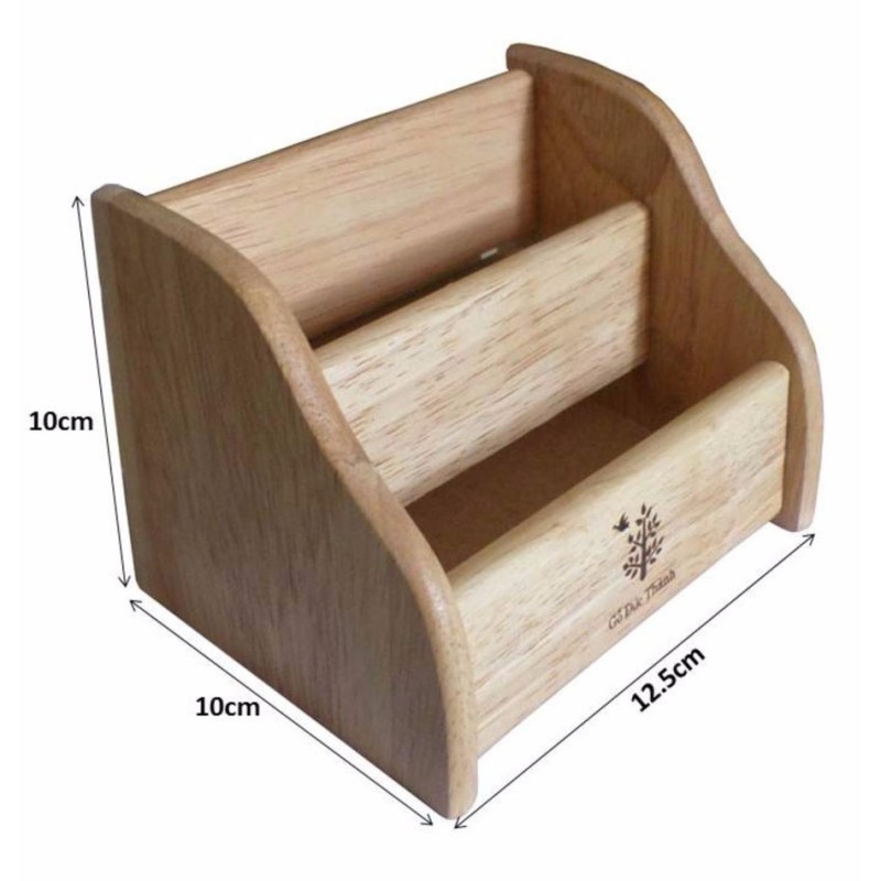 Hộp remote bằng gỗ - kích thước: 9.5 x 12.6 x 9.5 cm - gỗ tự nhiên