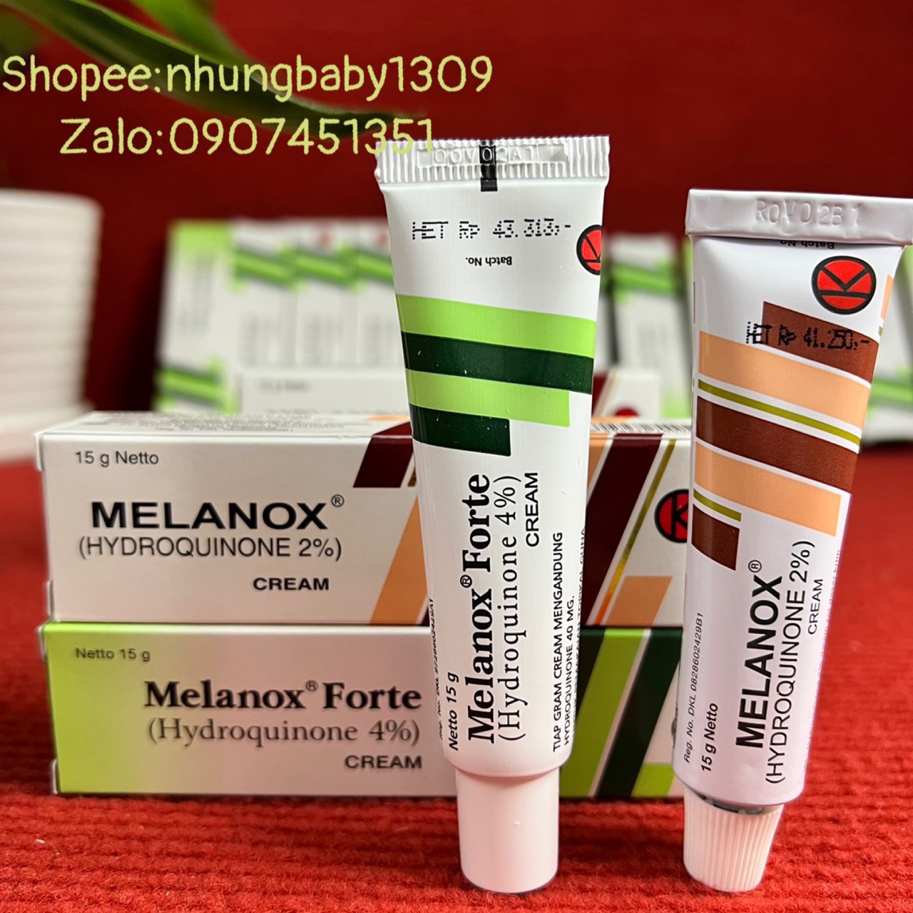 Kem Melanox Kem Hydroquinone 2% -4% xoá Thâm/Nám/Tàn Nhang