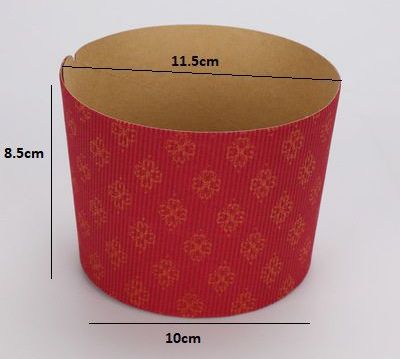Cup giấy đựng bánh panettone - Màu đỏ