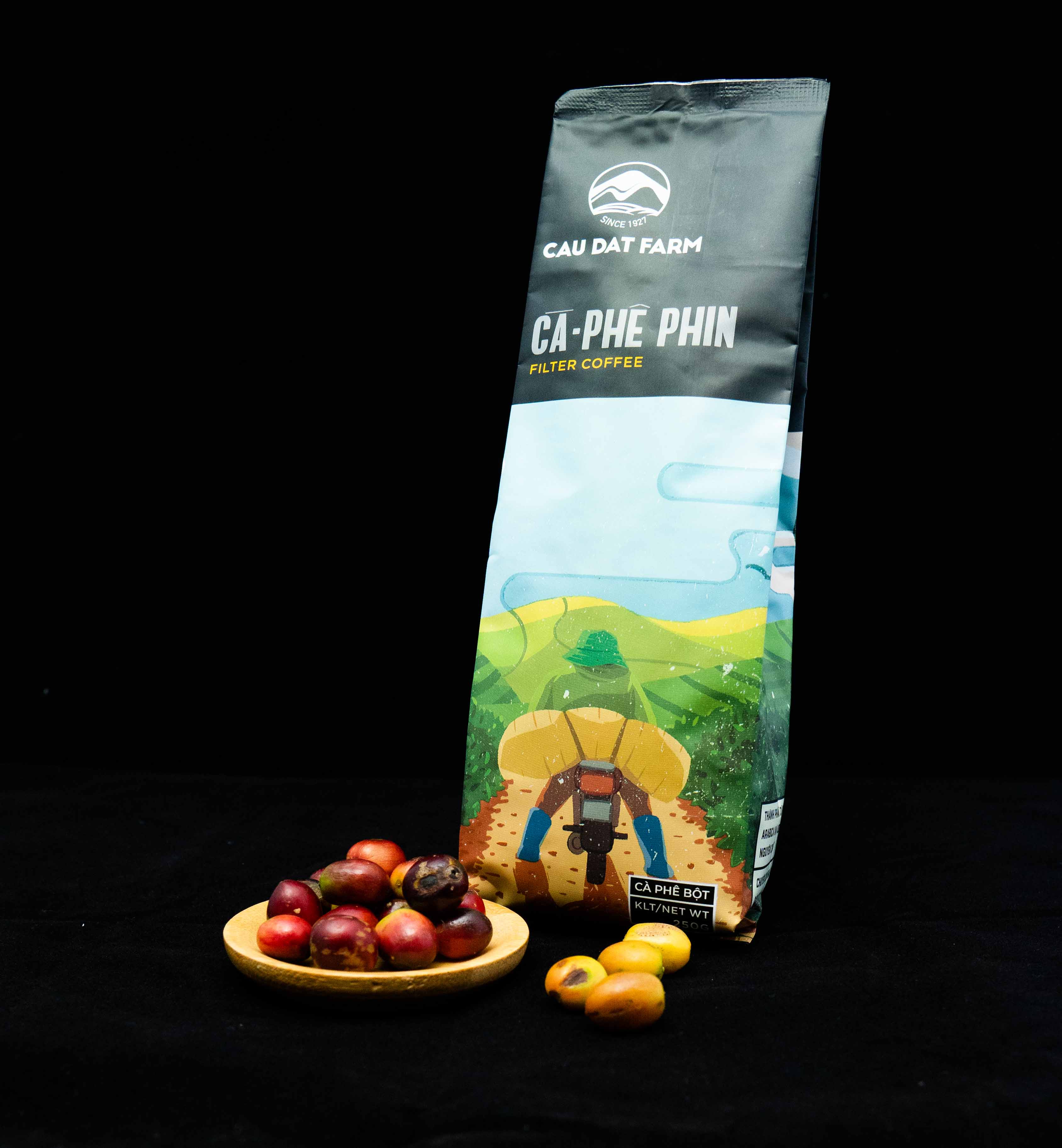 Cà phê phin cầu đất farm 250gr