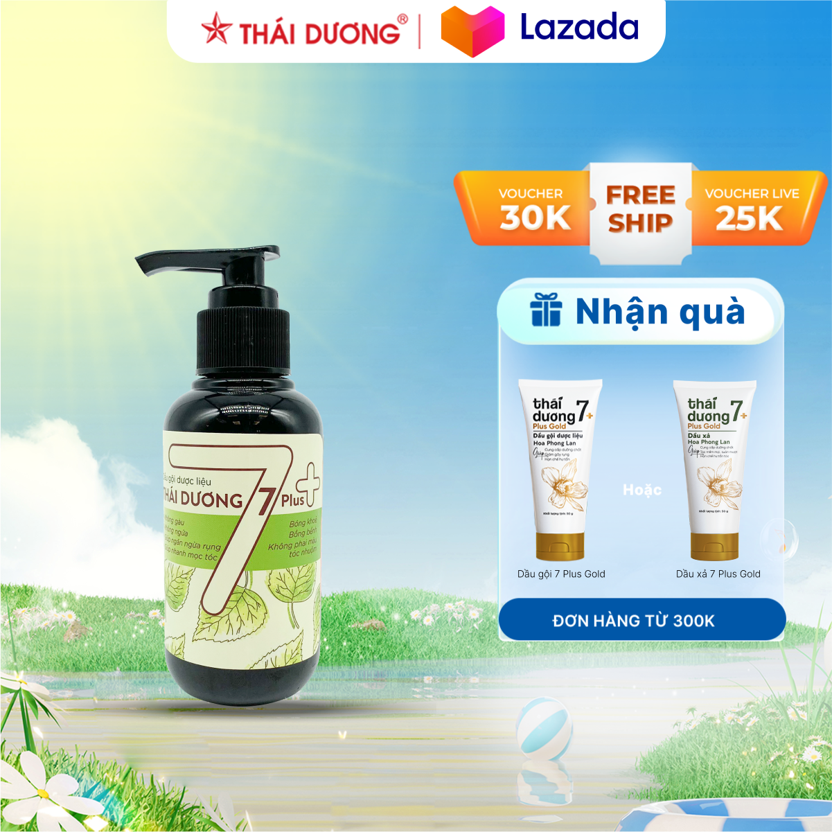 Dầu gội dược liệu thái dương 7 plus - sao thái dương