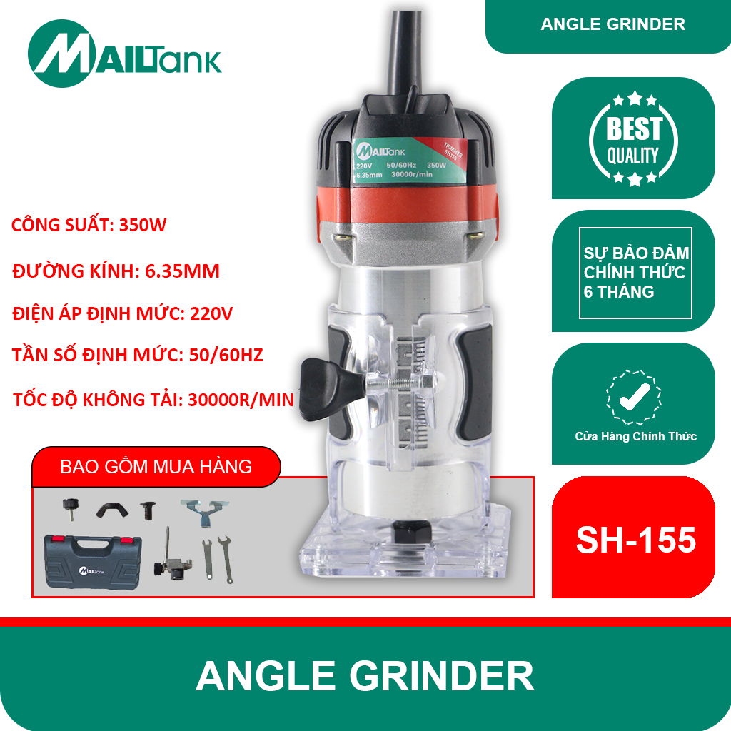 Máy phay gỗ mailtank sh155 máy phay gỗ mini 350w 100%ruột đồng máy soi gỗ 6,35mm - máy soi mọng, tạo rãnh