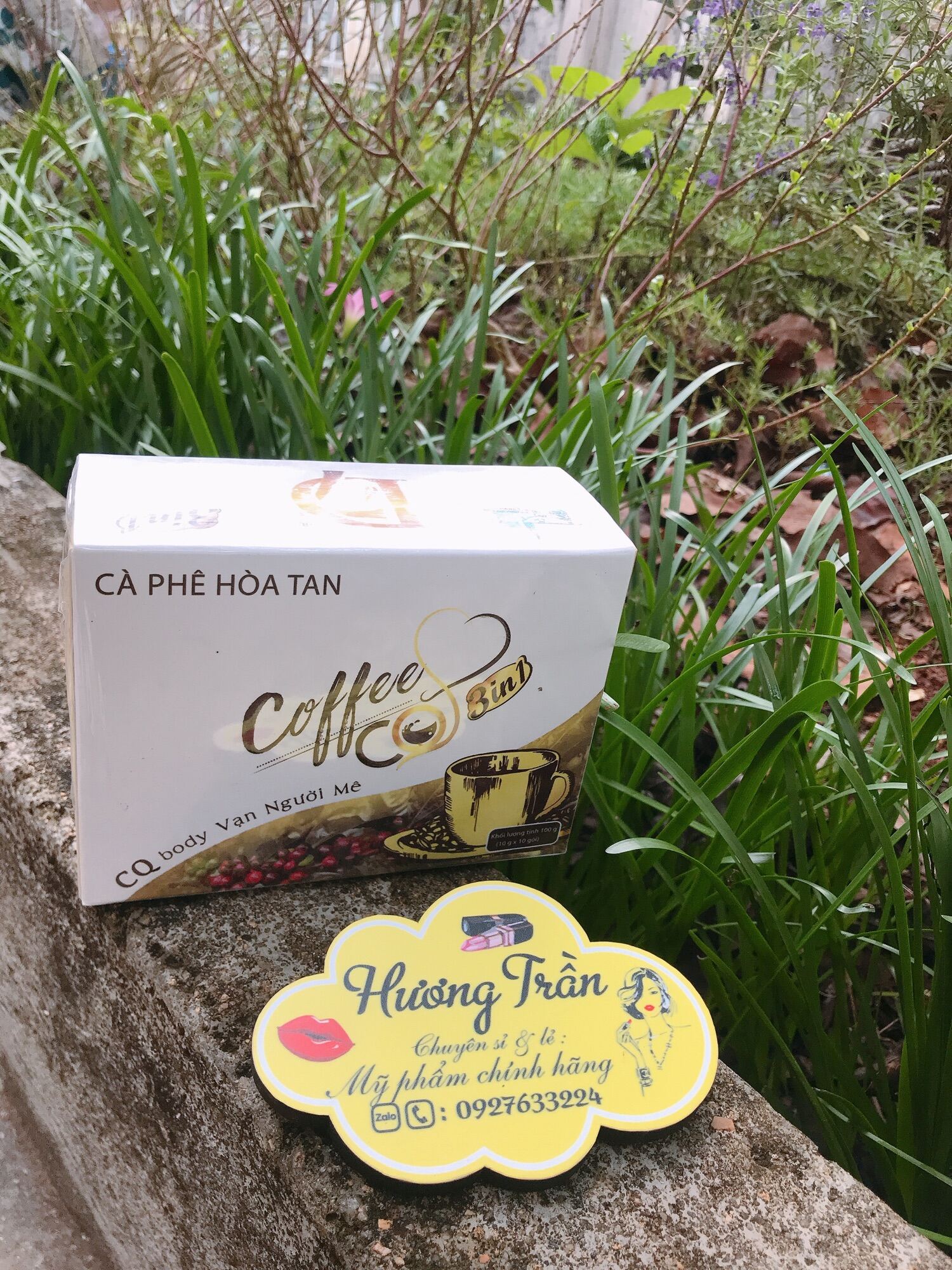 CAFE GIẢM CÂN CQ SLIM COFFEE- CÀ PHÊ CQ SLIM HỘP 10 GÓI- Cà Phê cq Slim 3in1