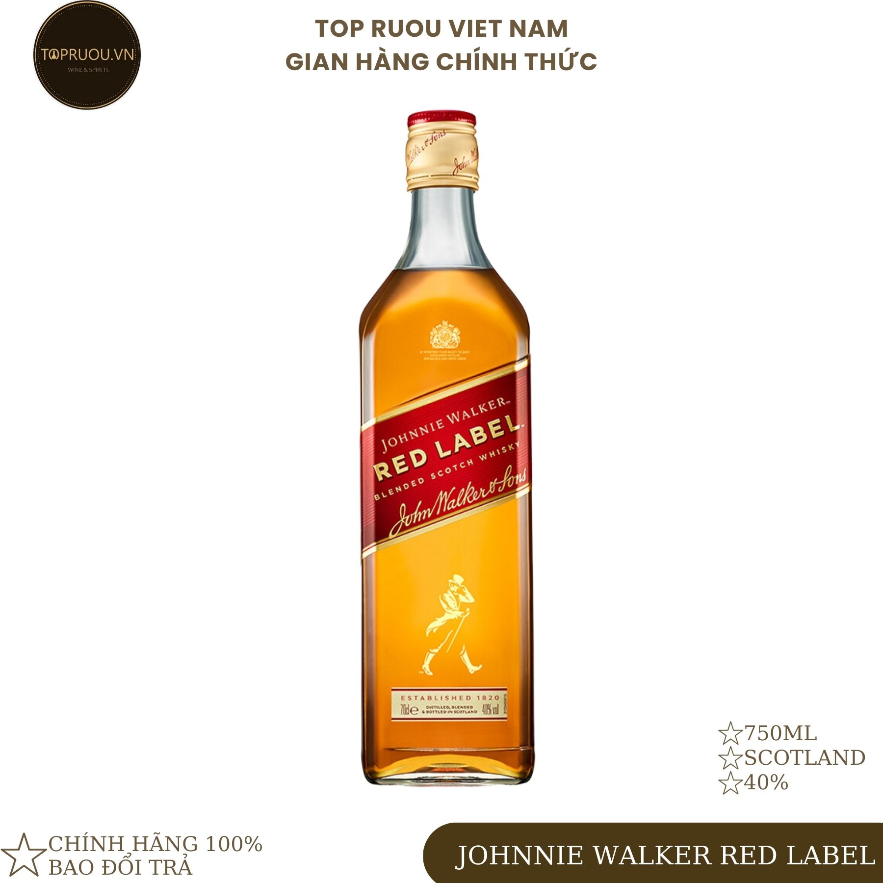 Rượu Whisky Johnnie Walker Red Label 750ml