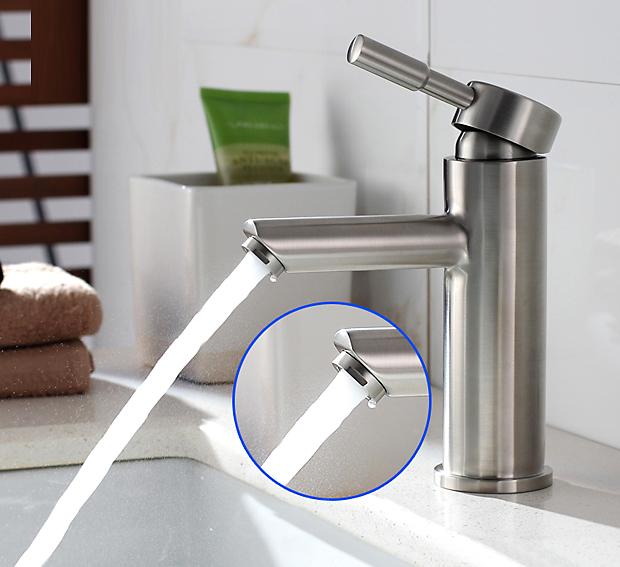 Vòi rửa mặt nóng lạnh inox 304 vòi chậu rửa mặt nóng lạnh vòi lavabo nóng lạnh vòi inox 304
