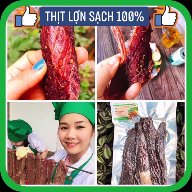 ĐẶC SẢN TÂY BẮC: THỊT LỢN GÁC BẾP 500G ( tặng kèm chẩm chéo)