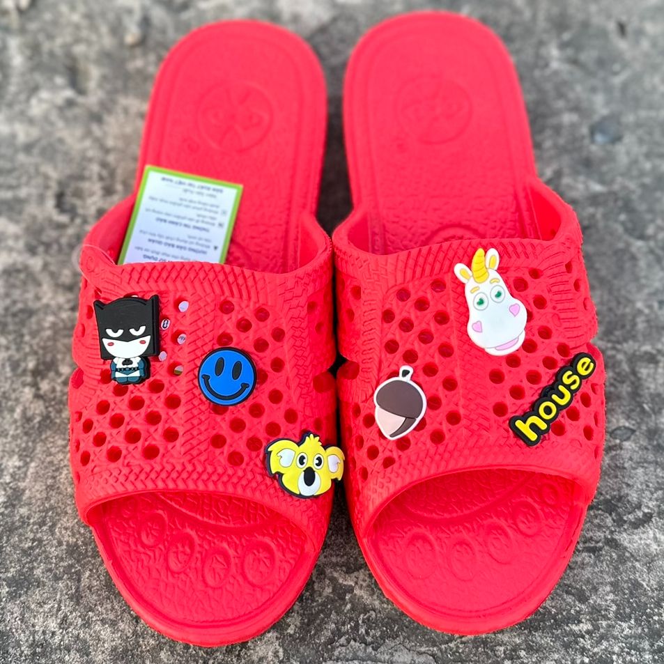 Dép tổ ong siêu nhẹ màu đỏ VAC dành cho nam và nữ size 35-43