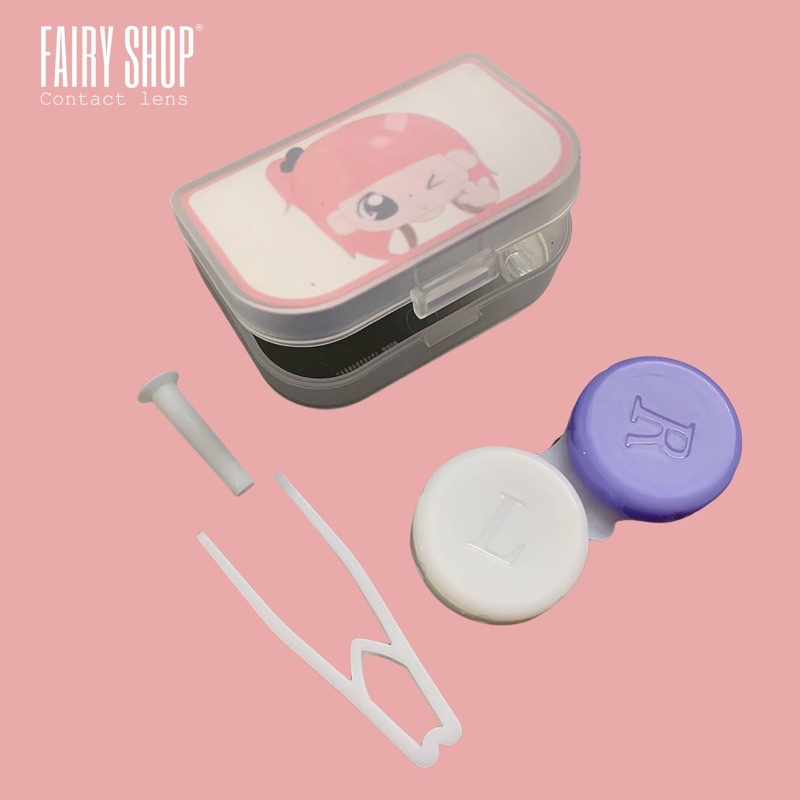 Hộp khay đựng lens mini giao màu ngẫu nhiên kính áp tròng fairy shop contact lens