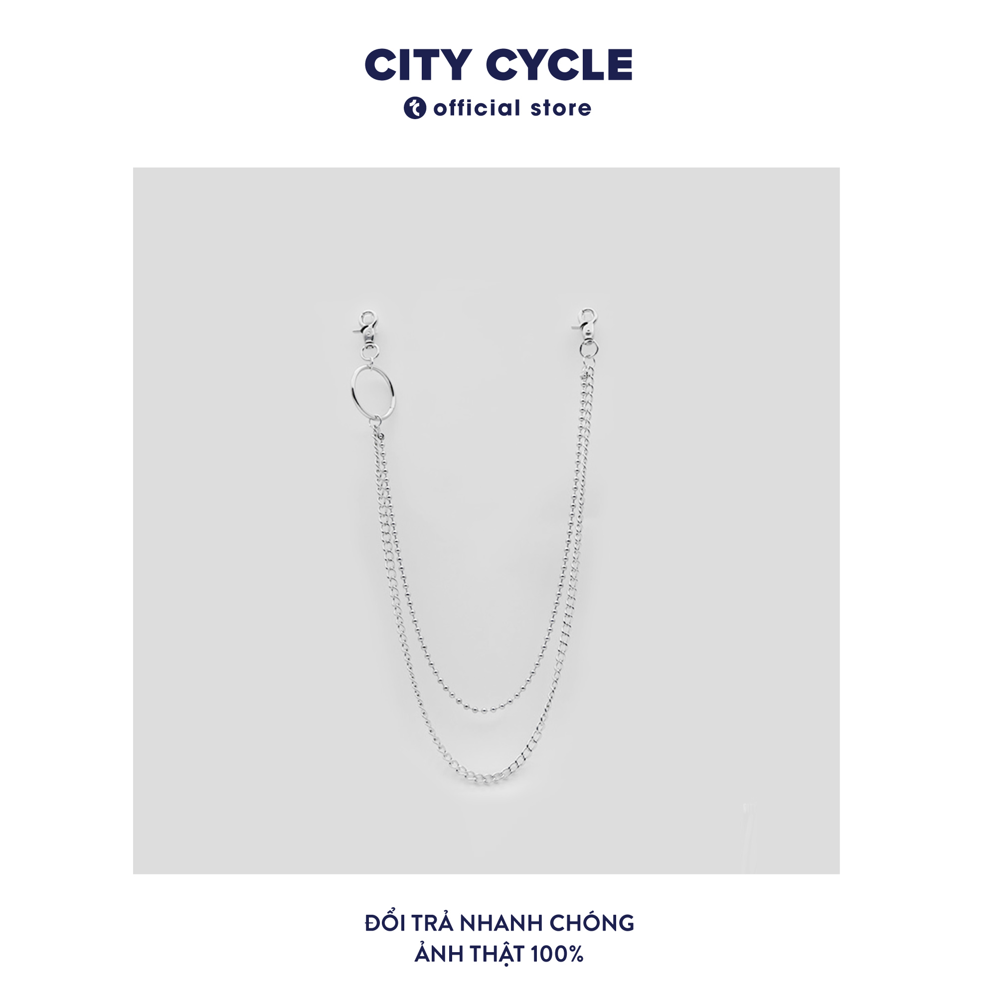 Phụ kiện dây xích phụ kiện đi cùng quần kiểu dáng unisex Hàn Quốc- City Cycle