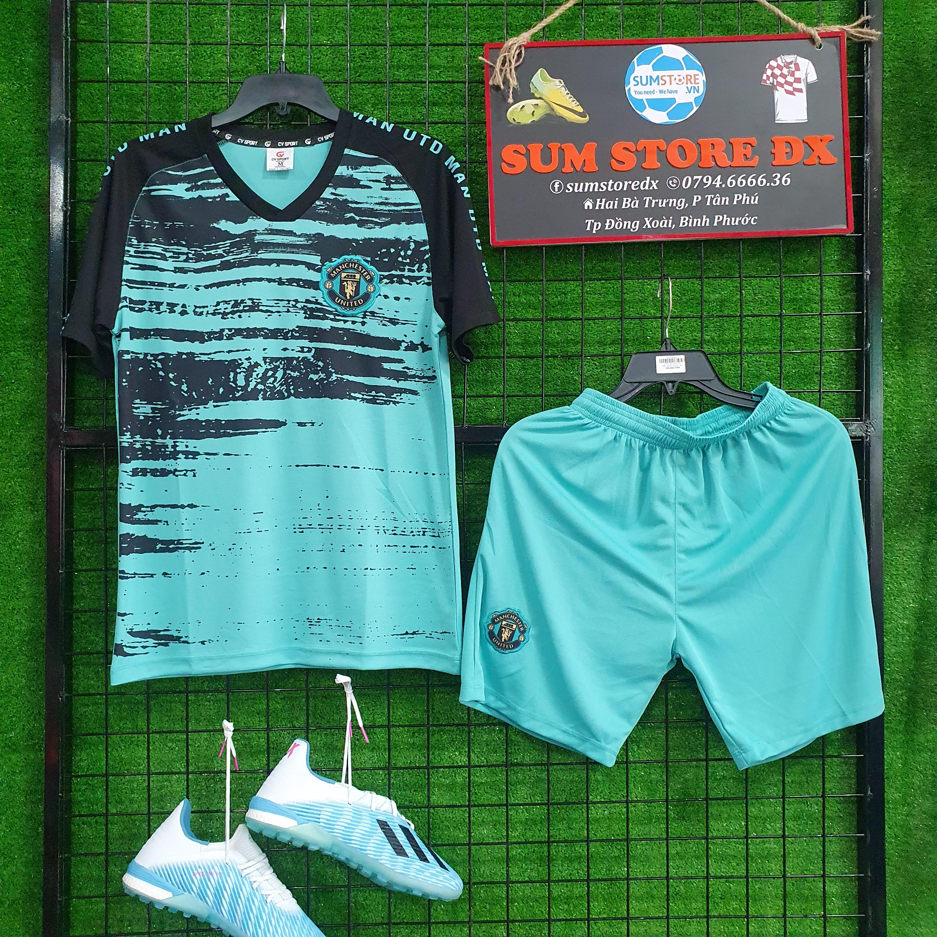 Bộ Đồ Đá Banh –  Áo Bóng Đá CLB  Man-C-Tơ-Unite  Xanh Loang 2020