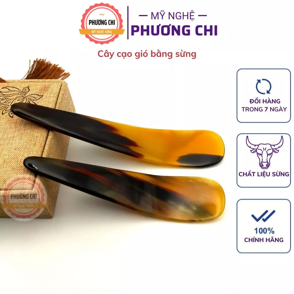 Cây cạo gió bằng sừng dùng đánh gió, Giải cảm, chăm sóc da toàn thân giúp lưu thông khí huyết - Mỹ Nghệ Phương Chi