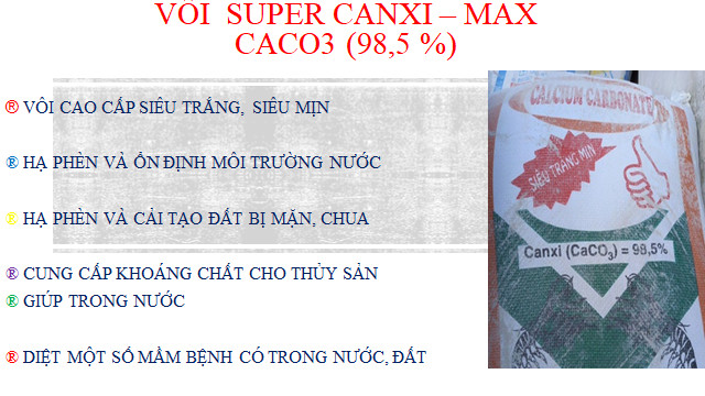 VÔI CAO CẤP SUPER CANXI-MAX, SIÊU TRẮNG MỊN, CHUYÊN DÙNG CHO ỐC BƯU (BAO BÌ 1KG/GÓI)
