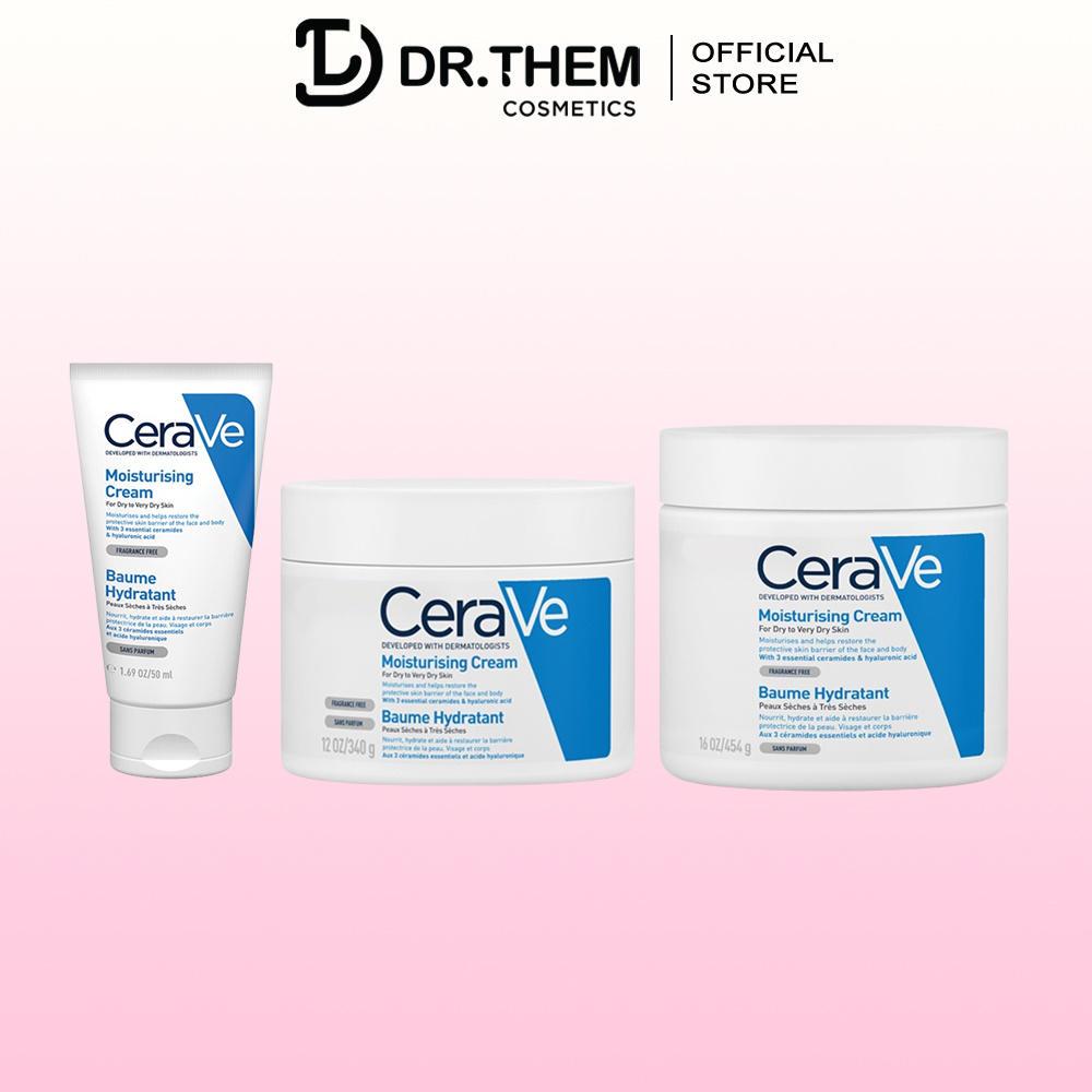 Kem dưỡng ẩm cerave dành cho da khô cerave moisturizing cream 50ml/340g/454g