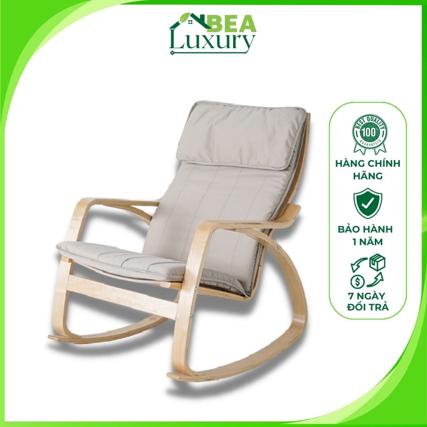  Ghế poang thư giãn bập bênh đọc sách decor phòng khách giá rẻ chất lượng cao thiết kế đơn giản hiện đại trẻ trung khung gỗ bạch dương chắc chắn đệm mút êm ái chống mỏi lưng cho cảm giác thoải mái khi ngồi 
