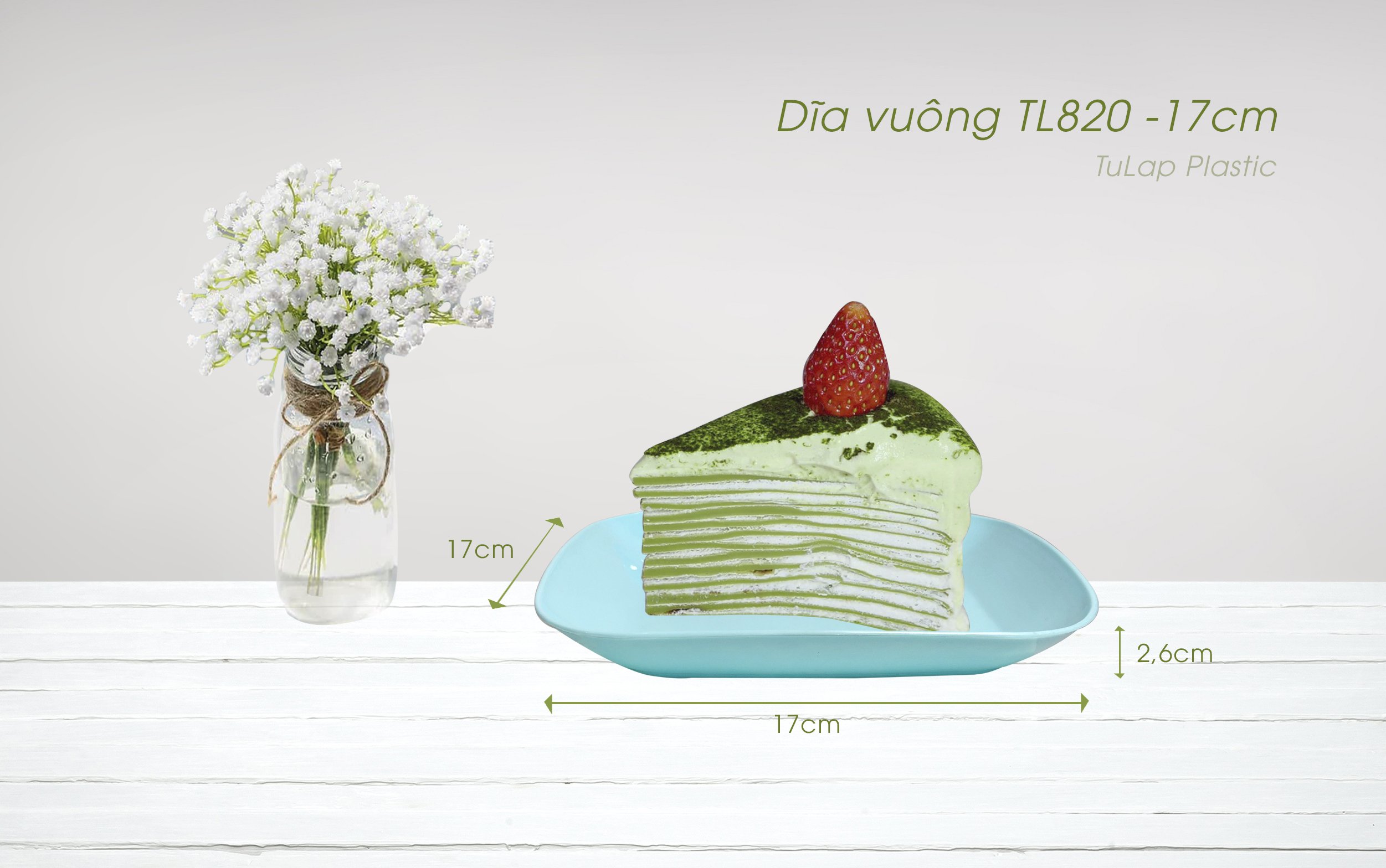 Dĩa vuông TỰ LẬP TL820-17cm