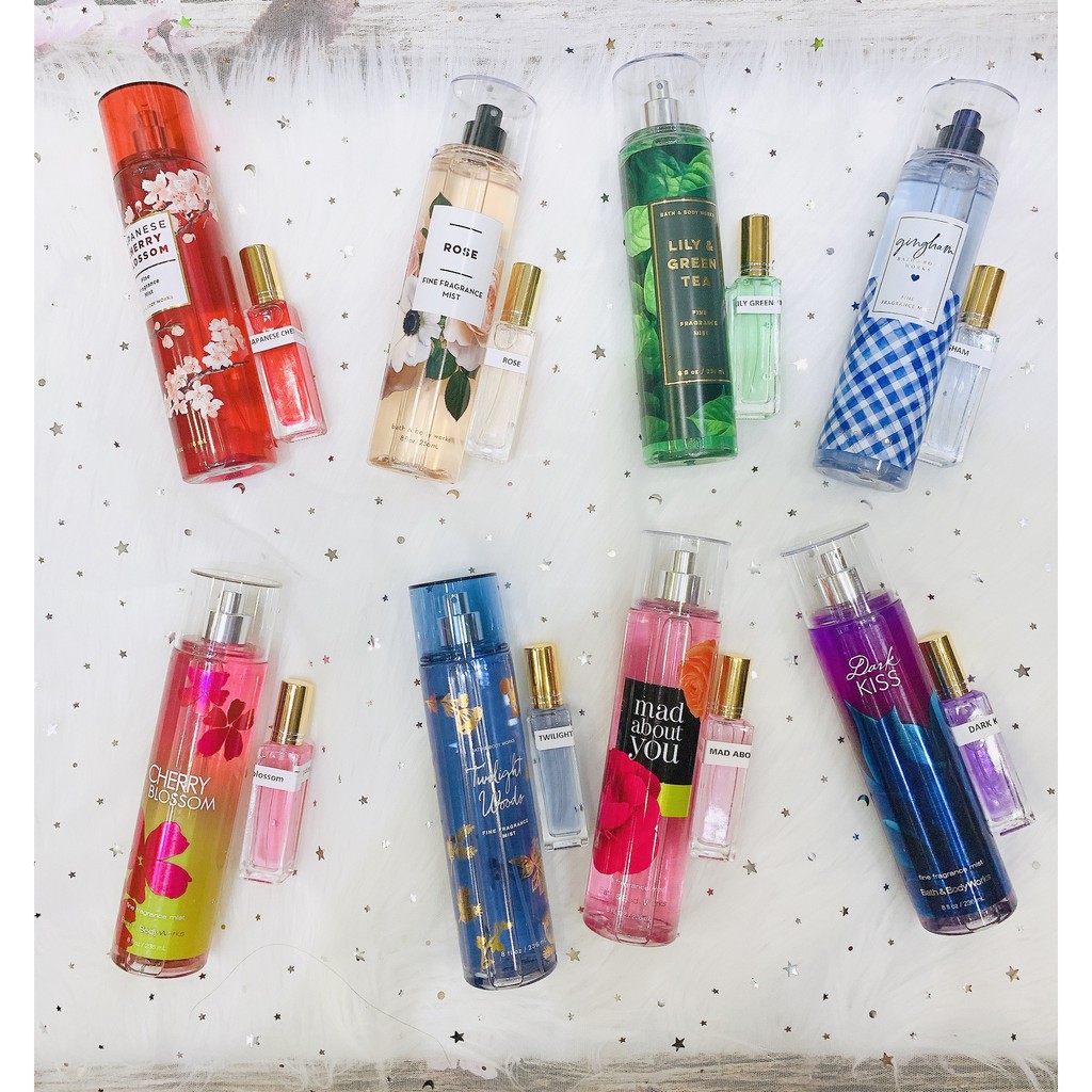 👑 xịt thơm body mist bath & body works đủ mùi