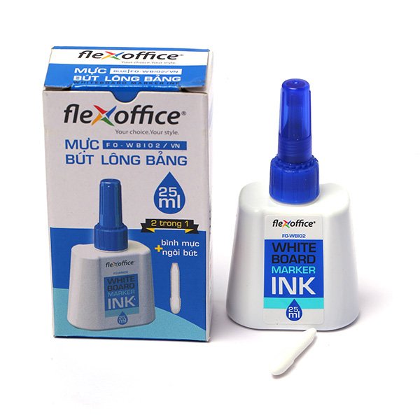 Mực bút lông bảng flexoffice fo-wbi02, lốc 6 lọ