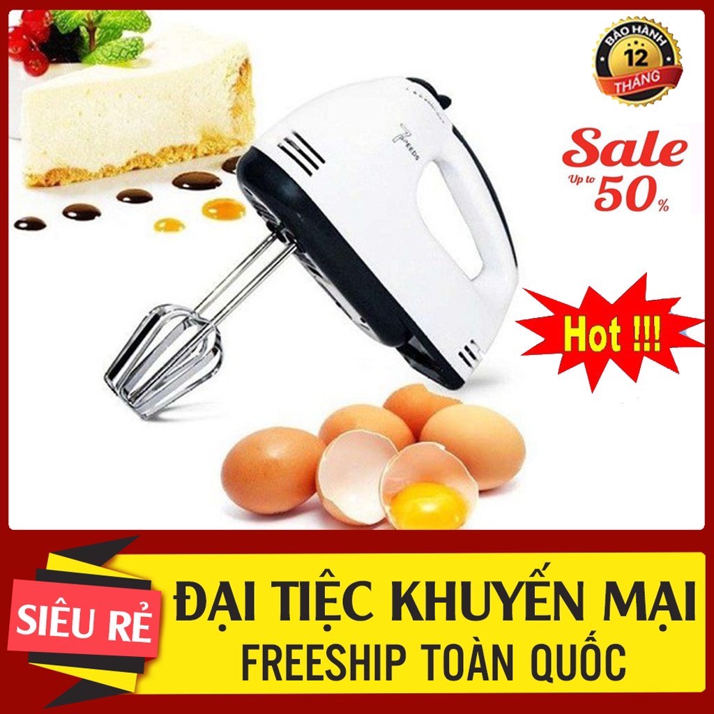 Máy đánh trứng 7 tốc độ 1800w bảo hành 12 tháng Máy nhào bột