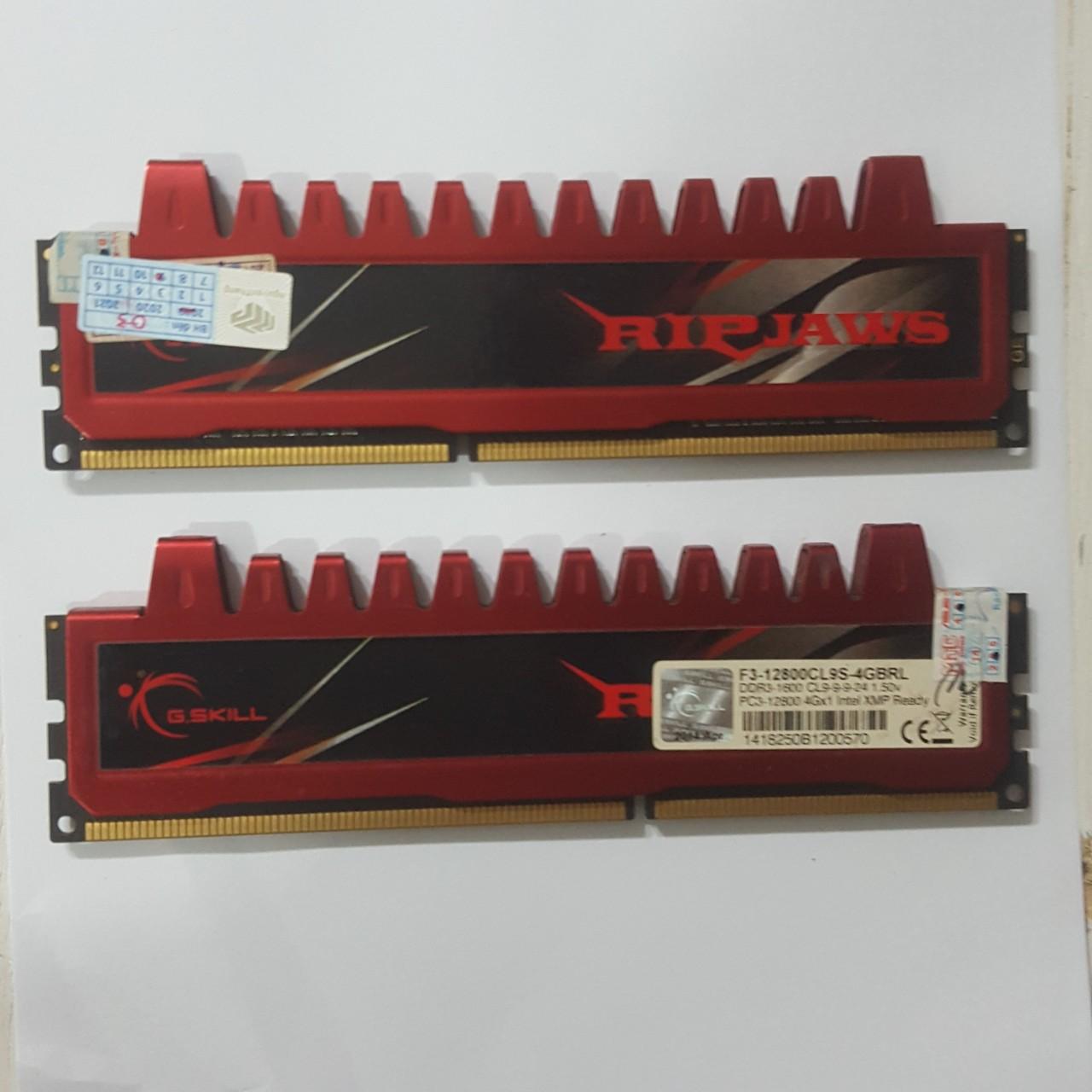 Ram máy tính 4GB DDR3 bus 1600 kingston hyperx fury/adata/gskill/geil... tản nhiệt