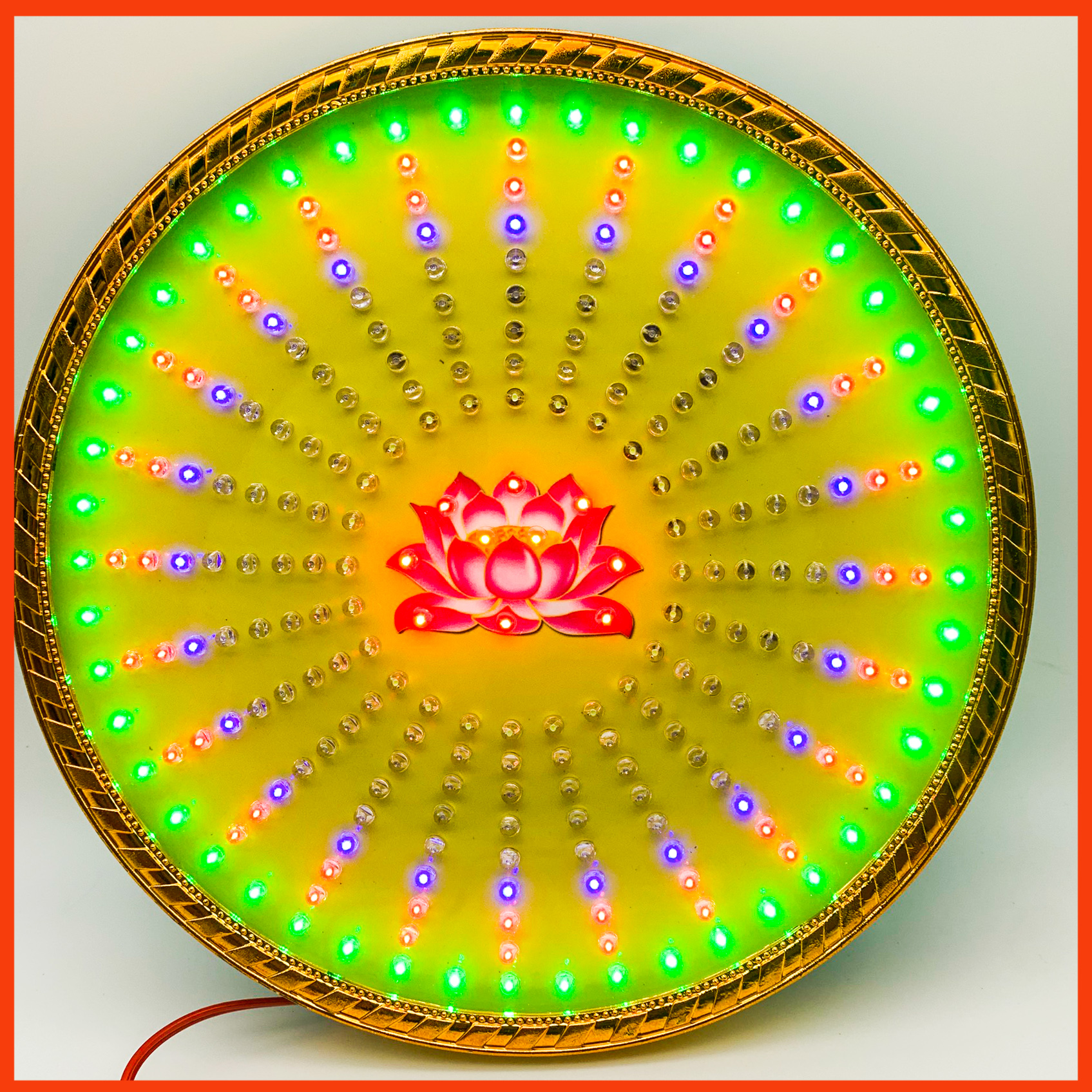 Hào quang led hoa sen 32 chương trình đèn khác nhau, hào quang thờ mẹ quan âm, Led hào quang, Hào quang hoa sen