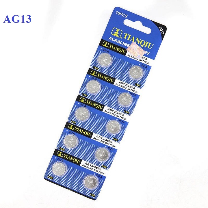 [ 1 VỈ 10 VIÊN ] Pin nút áo AG13 1.5V - 000145