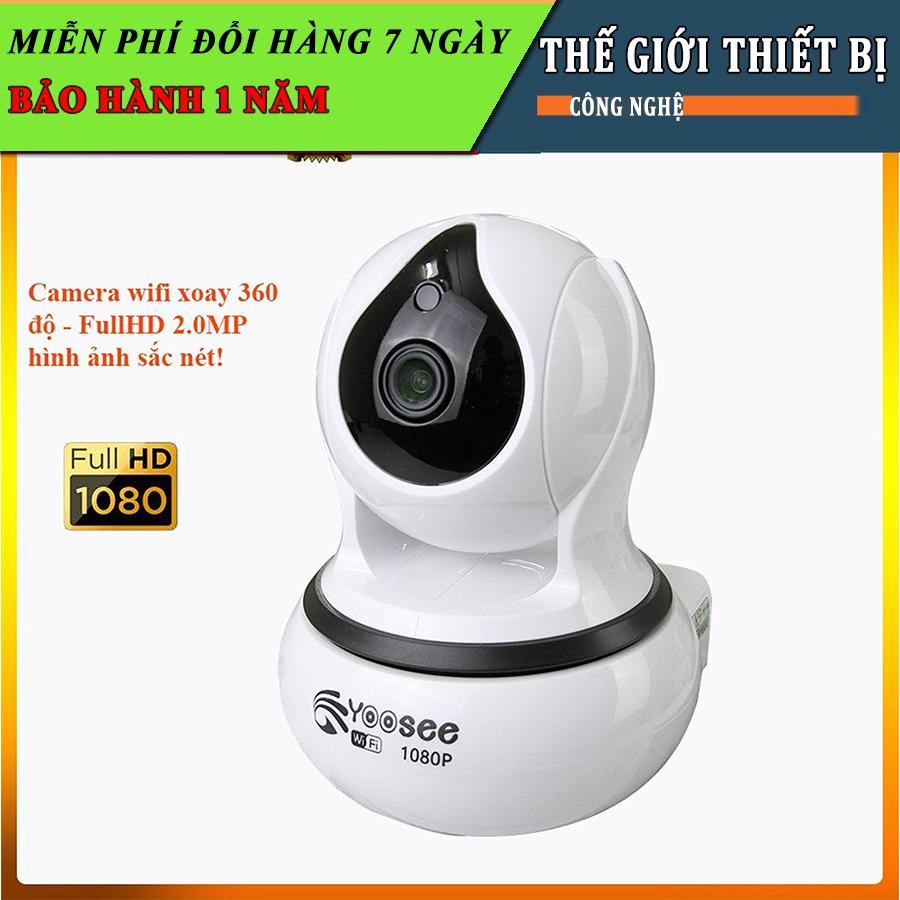 Camera ip wifi Yoosee xoay 360 độ trong nhà - fullhd 1080-2.0mpx hình ảnh cực nét, cảm biến chống trộm nhạy BH12T
