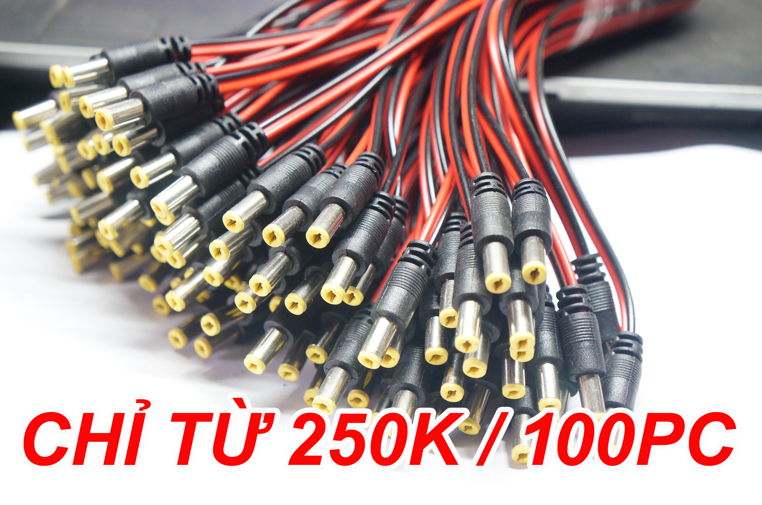 Dây nguồn dc 5.5mm loại đực cấp nguồn các tải 0 đến 10a camera thiết bị điện gia đình sonleediy