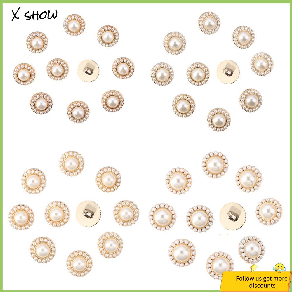 X SHOW 10Pcs Làm bằng tay Phụ kiện quần áo Đồ trang trí Nút may Kim chỉ Phụ kiện may vá Nút quần áo ngọc trai Nút áo sơ mi