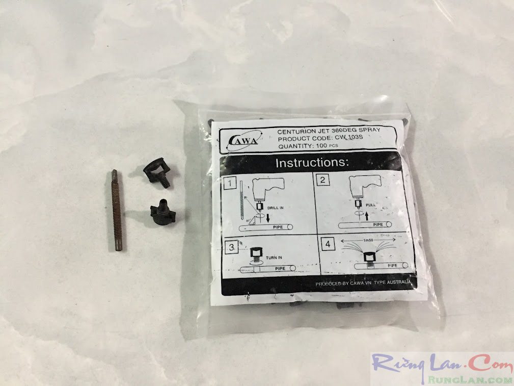 Béc bọ đen, béc úc 1,5mm tưới phun sương cho lan, rau, cây cảnh bịch 100cái hàng nhập