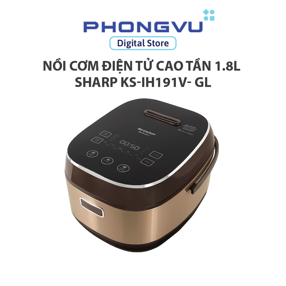 Nồi cơm điện tử cao tần 1.8l sharp ks-ih191v- gl - bảo hành 12 tháng