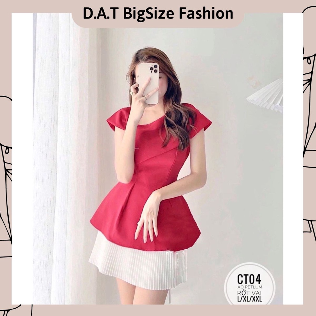 Áo peplum rớt vai 3 màu siêu xinh dành cho chị em bigsize