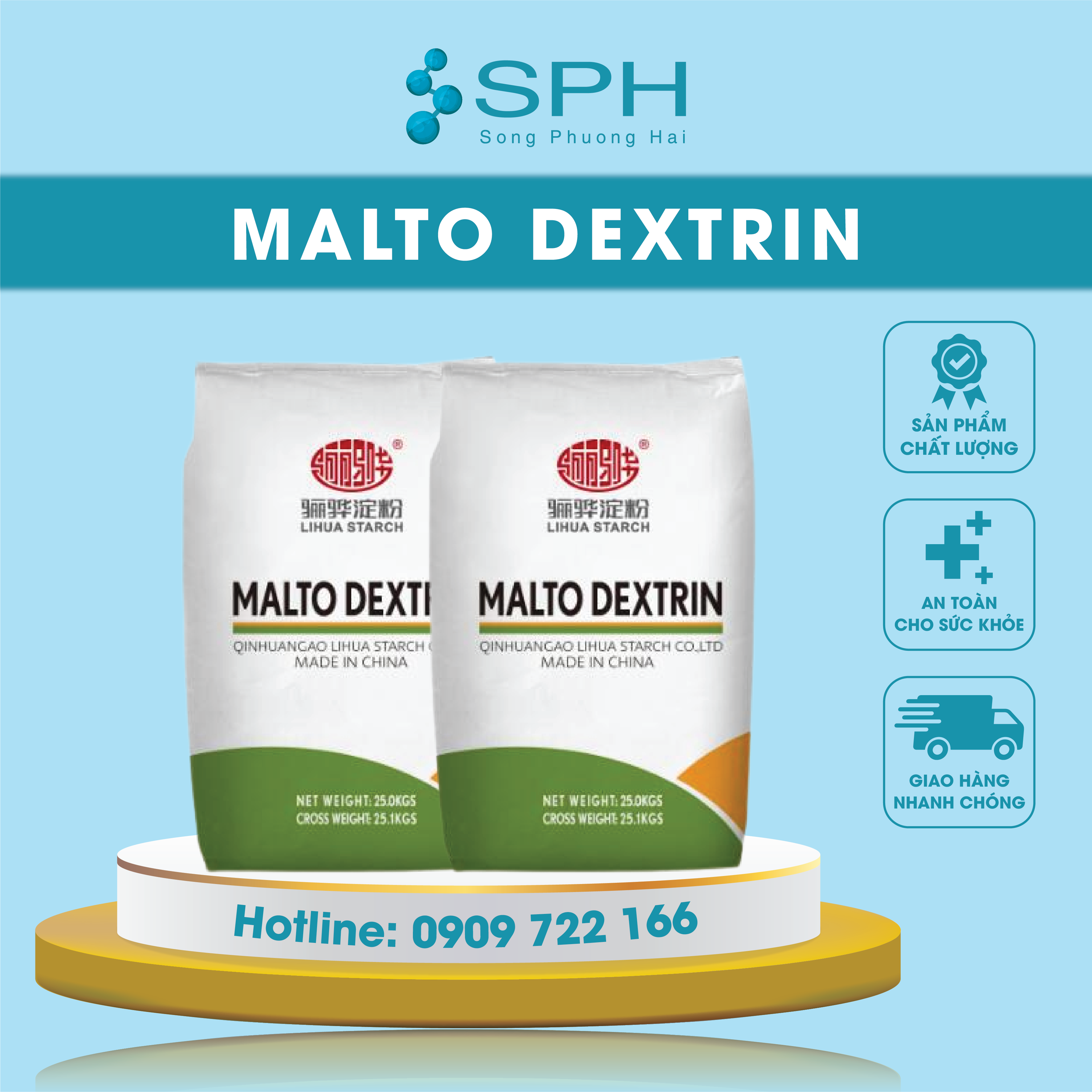 Bột Đường Malto - Maltodextrin 1Kg Hỗ Trợ Tăng Cân Gía Ưu  Đãi