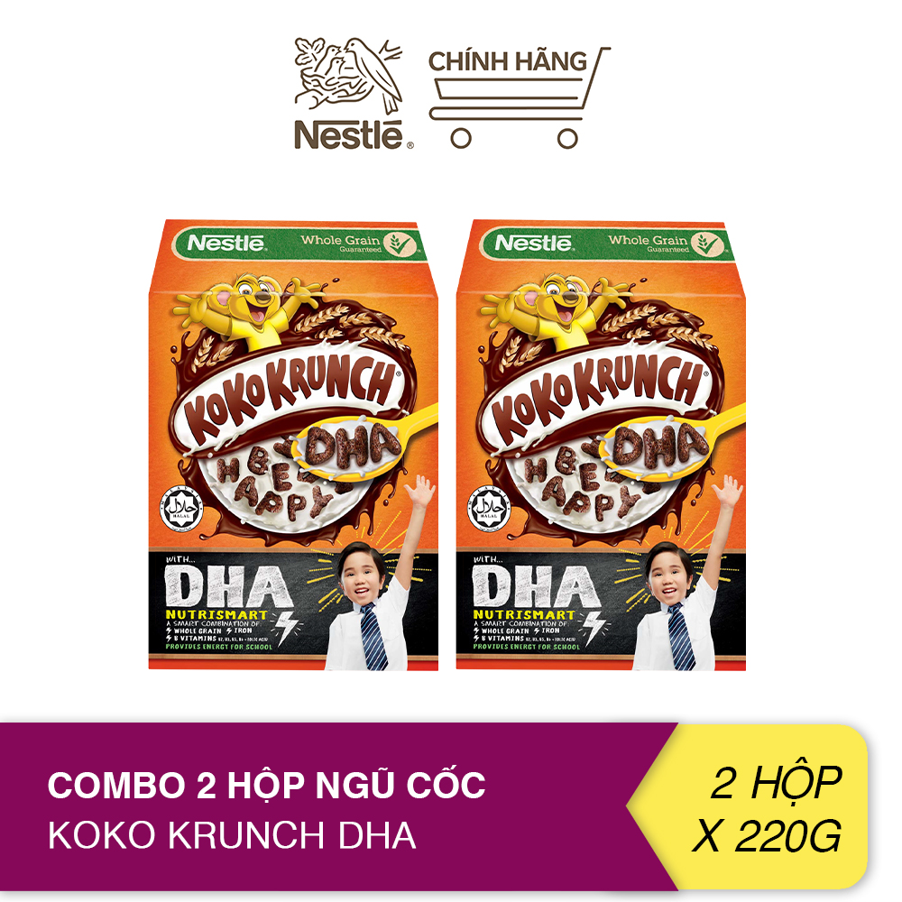 Combo 2 hộp ngũ cốc ăn sáng nestlé® koko krunch dha sôcôla
