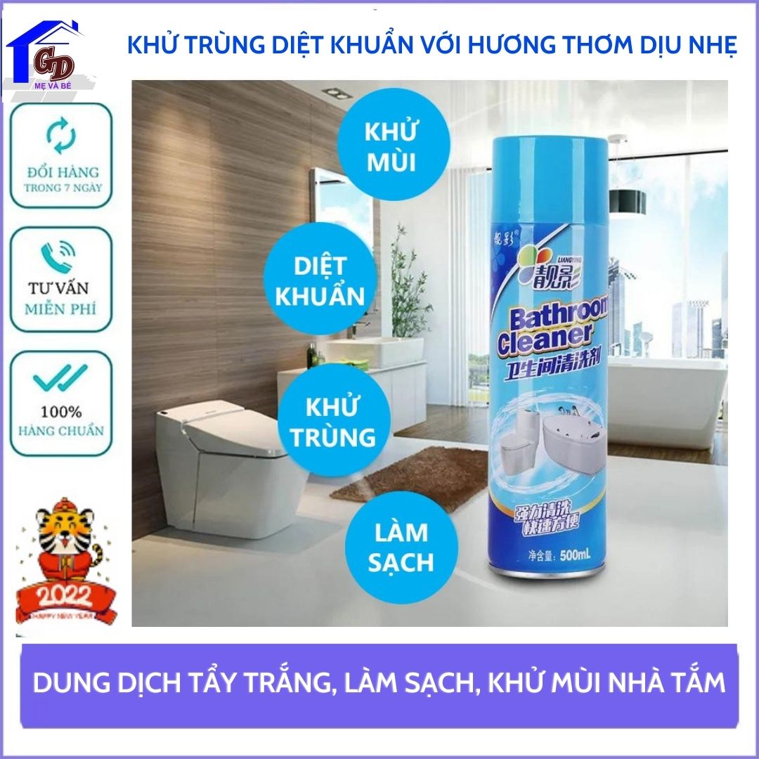 Bình xịt vệ sinh, bình xịt nhà tắm bathroom cleaner, dung dịch tẩy trắng, làm sạch, khử mùi nhà tắm, nhà vệ sinh an toàn và hiệu quả
