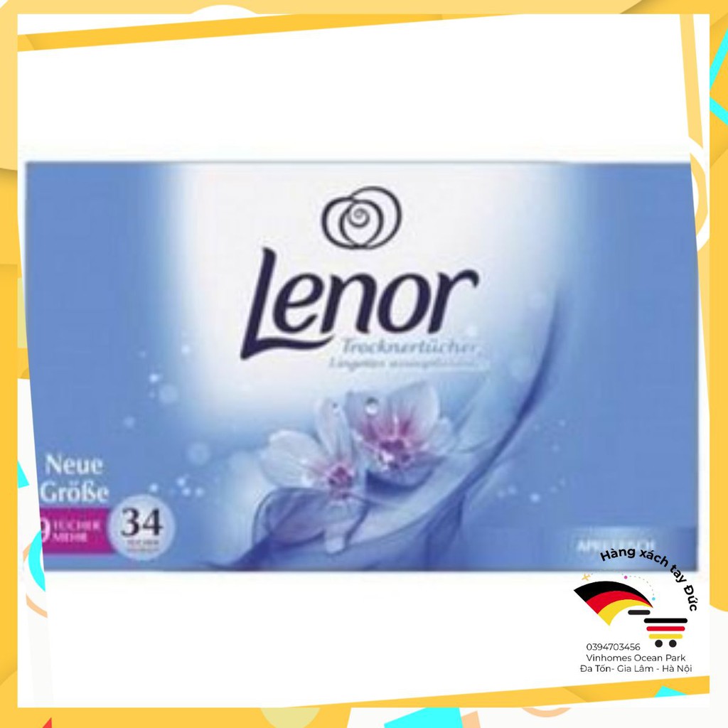 Giấy thơm Lenor 34 tờ, Giữ cho quần áo thơm suốt 48h – Hàng nội địa Đức