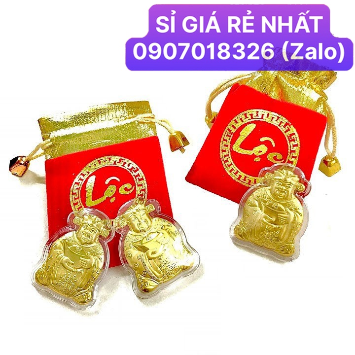 [SIÊU RẺ] Vía Ông Thần Tài Mạ Vàng Tặng Kèm Túi Gấm Phúc - Lộc. Thần Tài Khai Lộc Phong Thủy May Mắn- Vía Ngày Thần Tài