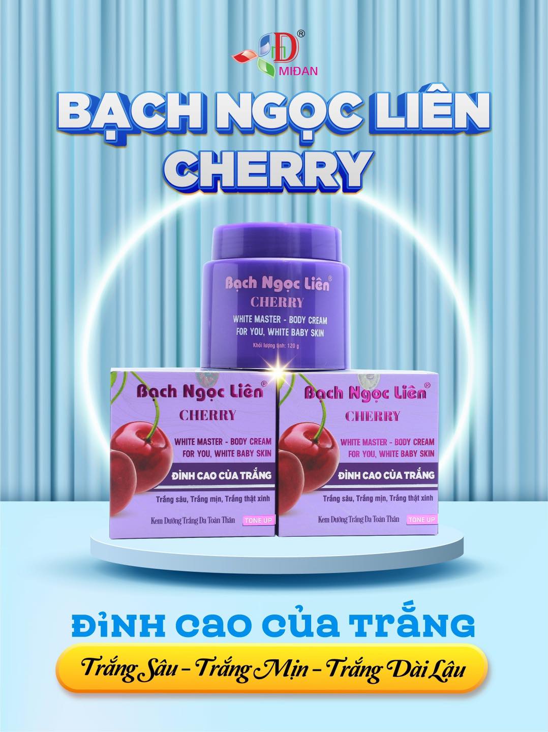 Kem body bạch ngọc liên - bạch ngọc liên cherry tím