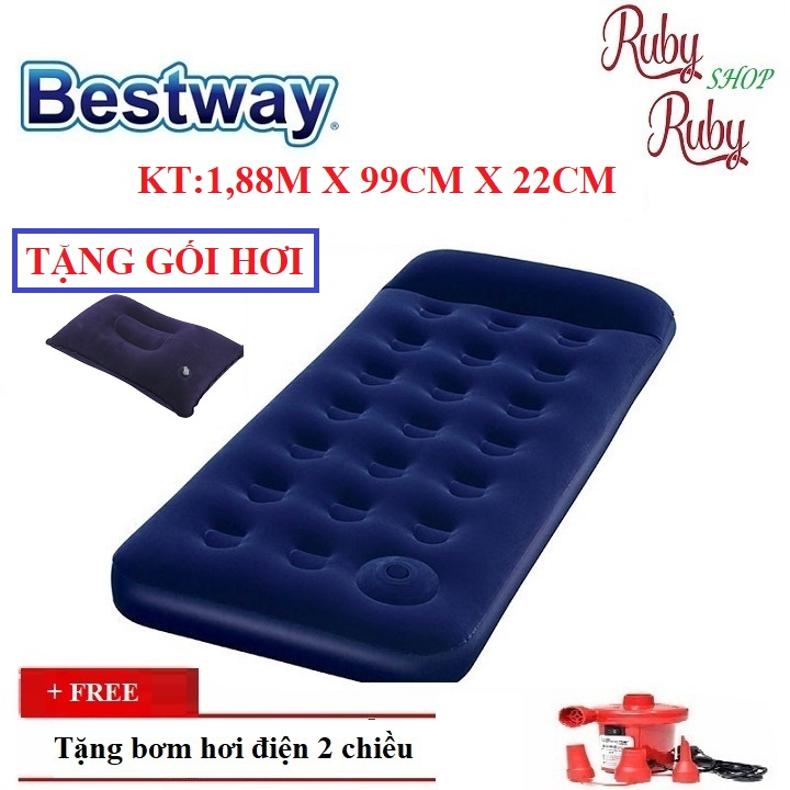 Nệm hơi Đêm bơm hơi đa năng 1,88m x 99cm x 22cm kèm bơm hơi điện.